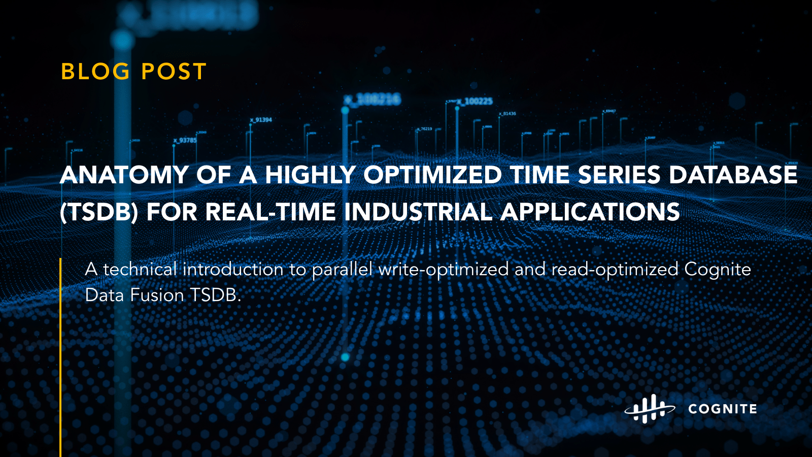 Anatomy Of A Highly Optimized Time Series Database (TSDB) For Real-time ...